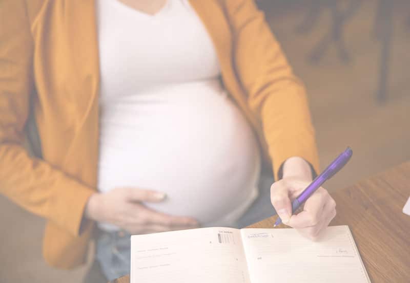 Gestational parent during gestational surrogacy process